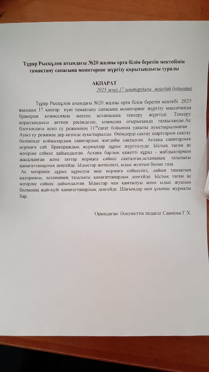Мониторинг жүргізу актісі 17.01.2025