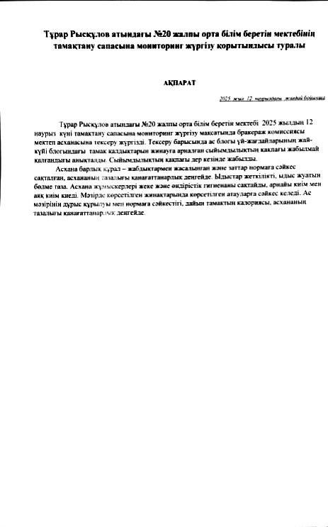 Мониторинг жүргізу актісі 12.03.2025