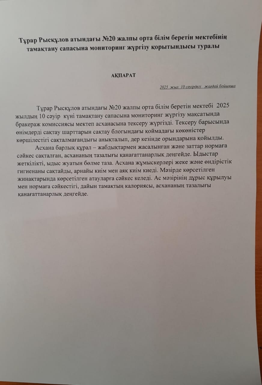 Мониторинг жүргізу актісі 10.04.2025